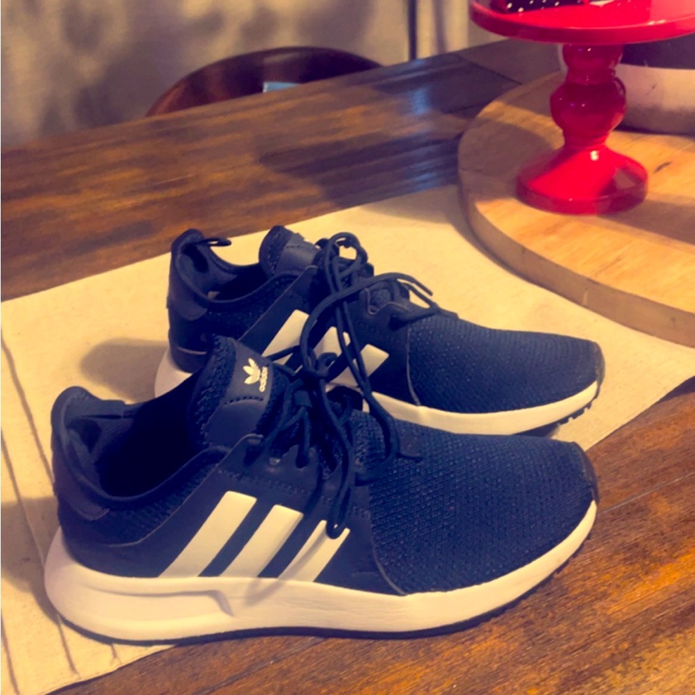 Adidas blue and white